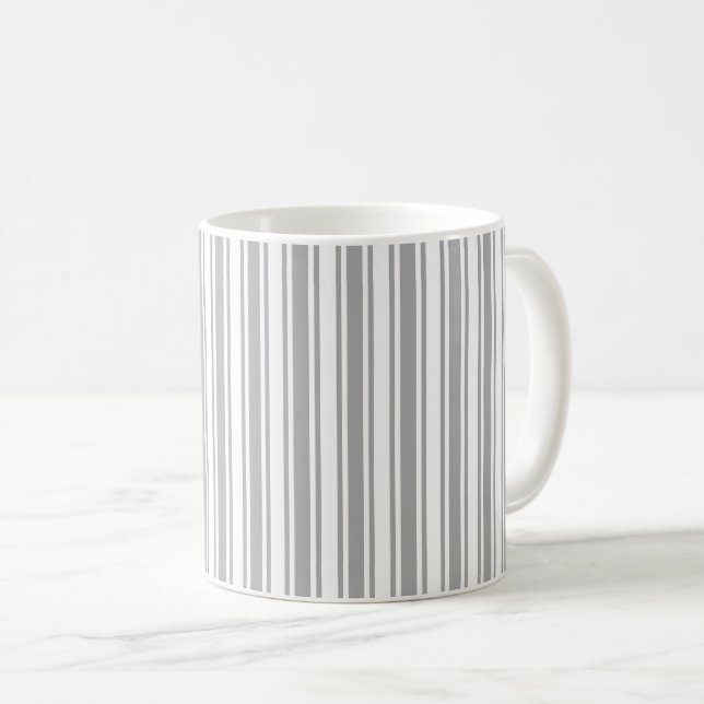 Caneca De Café Cinzas e faixas brancas de doces (Frente Esquerda)