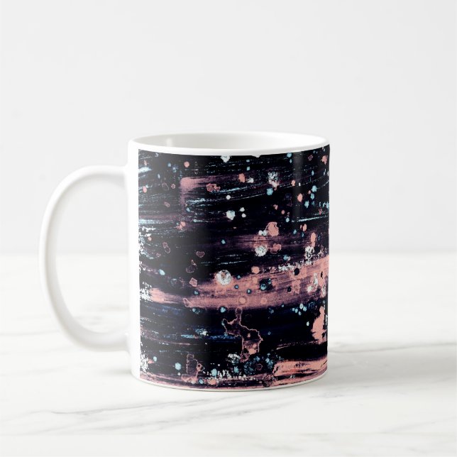 Caneca De Café Cinzas Escuras Glamourosas (Esquerda)