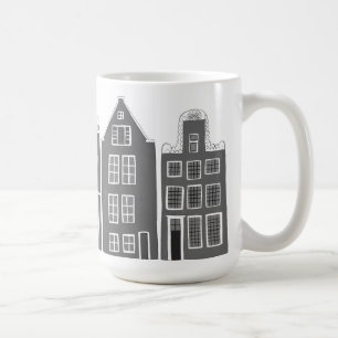 Caneca De Café Cinzas Holandesas do Canal House Row Amsterdam Hol