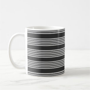 Caneca De Café Cinzas leves e carvão de cinco faixas