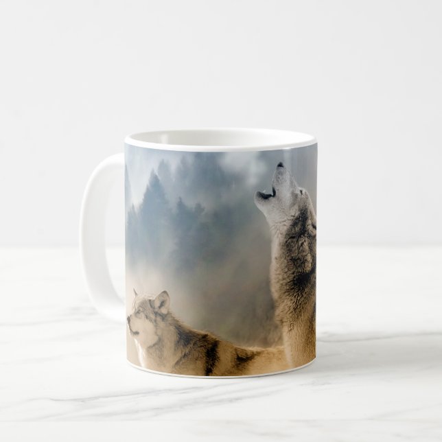 Caneca De Café Cinzas Lobos Moon Howl (Frente Esquerda)