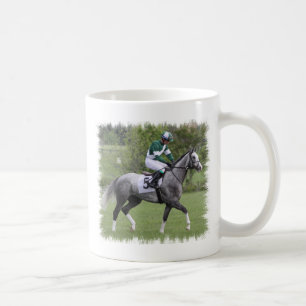 Caneca de café cinzenta Dappled do cavalo de raç