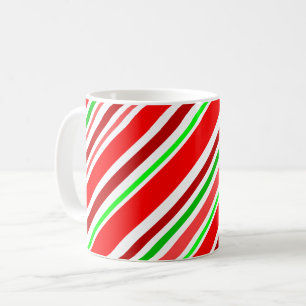 Caneca De Café Cinzento Vermelho Vermelho, Greve Verde Festiva