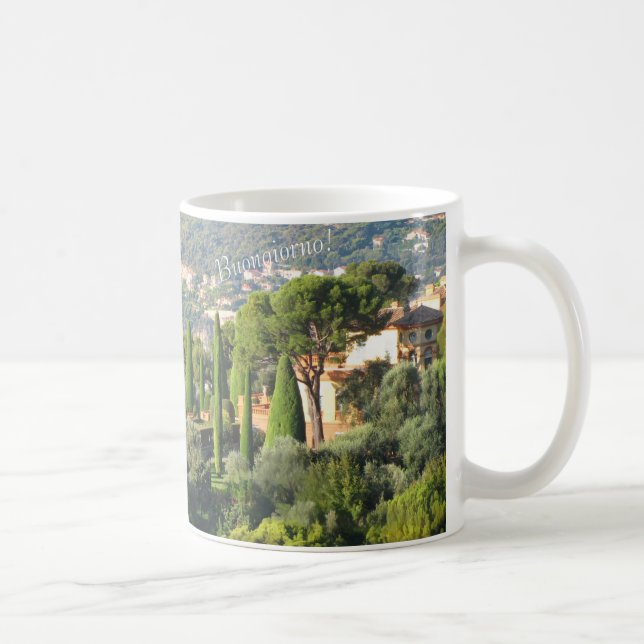 CANECA DE CAFÉ CIPRESSO ITALIANO CENÍFICO COLINA A UM MOMENTO TUS (Direita)