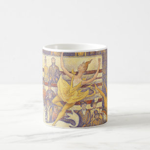 Caneca De Café Circo por Georges Seurat, Arte Pontilhista Antiga