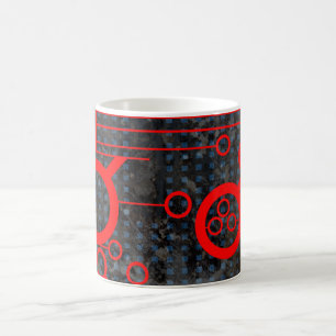 Caneca De Café Circuito Vermelho