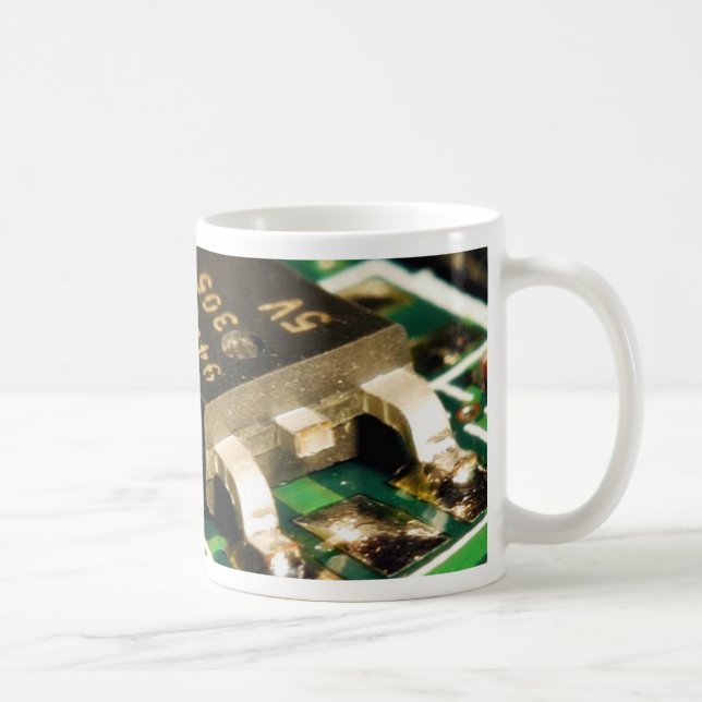 Caneca De Café Circuitos de microplaquetas dos computadores (Direita)