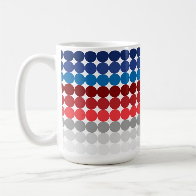 CANECA DE CAFÉ CIRCULAÇÕES DE CINZAS VERMELHAS BRANCAS E PATRIÓTI (Esquerda)