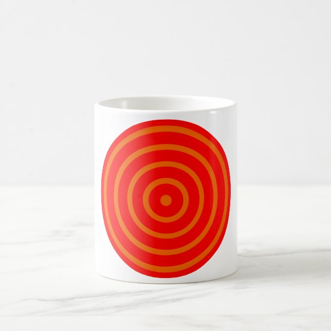 Caneca De Café Círculo Colorido Concentrado Coffee Mug (Centro)