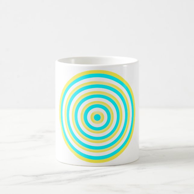 Caneca De Café Círculo Colorido Concentrado Coffee Mug (Centro)