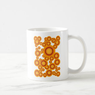 Caneca De Café círculo cor de laranja pastel