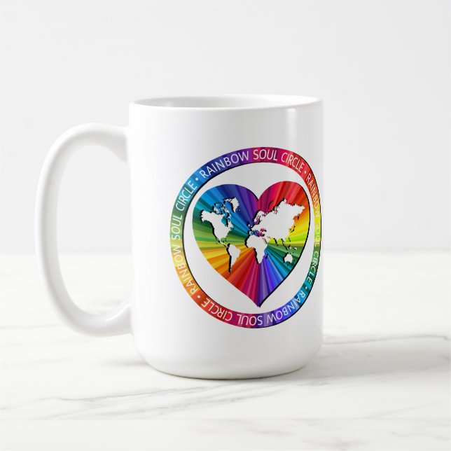 Caneca De Café Círculo da Alma Arco-íris (Esquerda)