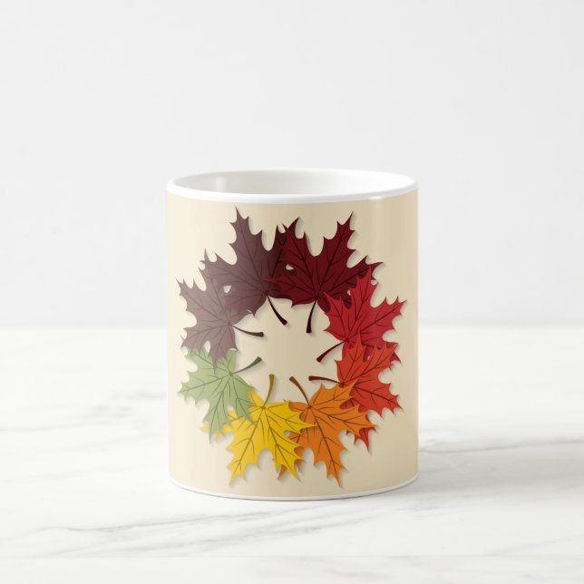 Caneca De Café Círculo da folha de mapeamento (Centro)