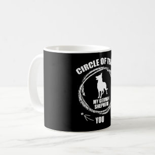 Caneca De Café Círculo De Confiança Meu German shepherd