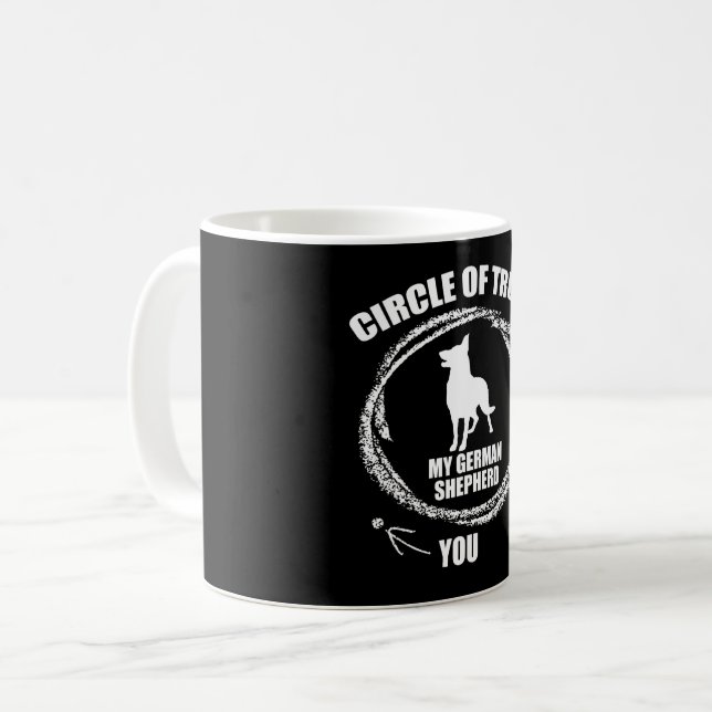 Caneca De Café Círculo De Confiança Meu German shepherd (Frente Esquerda)