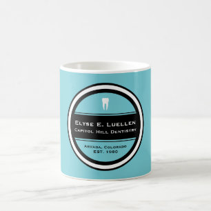 Caneca De Café Círculo de Dentista Personalizável