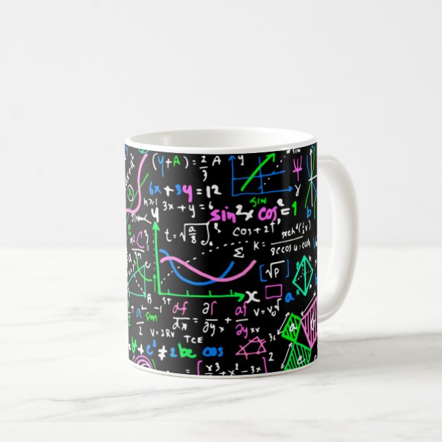Caneca De Café Círculo de educação matemática linear em matemátic (Frente Esquerda)