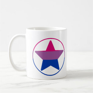Caneca De Café Círculo de Estrela do Orgulho Bissexual