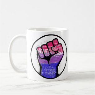 Caneca De Café Círculo de Punho do Orgulho Bissexual