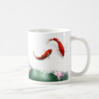 Círculo do zen oriental Feng Shui Koi & Lotus da