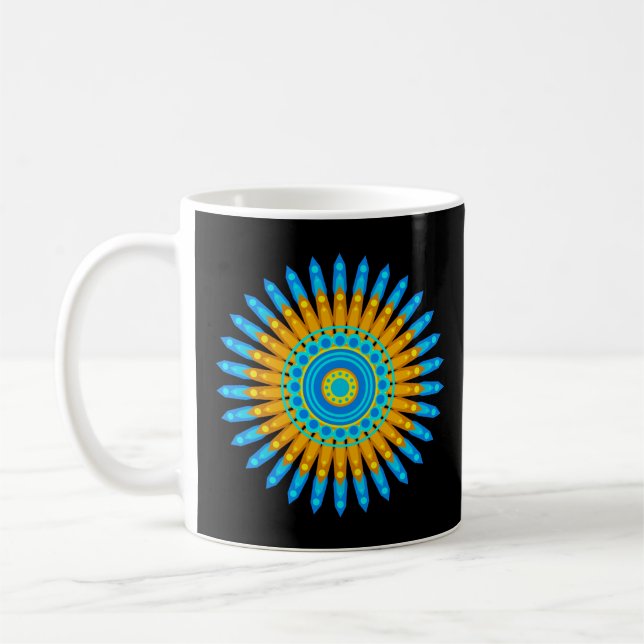 Caneca De Café Círculo Geométrico Mandala Art Design 48256 (Esquerda)