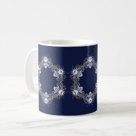 Caneca De Café Círculo marinho de abelha azul