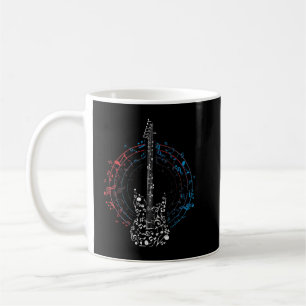 Caneca De Café Círculo Musical Clave Notas Musicais Presente para