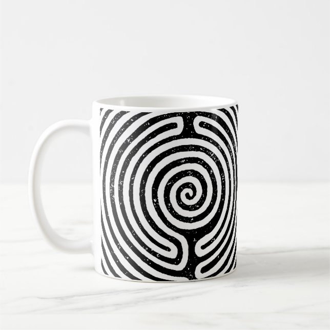 Caneca De Café Círculo Negro Pintura Bela do Labirinto (Esquerda)