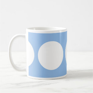 Caneca De Café Círculos brancos no azul claro