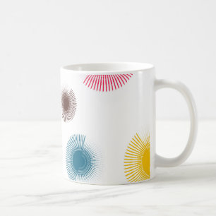 Caneca De Café Círculos coloridos, legal, de pinceladas urbanas