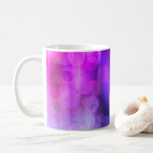 Caneca De Café Círculos cor-de-rosa e Abstrato púrpura Padrão Caf