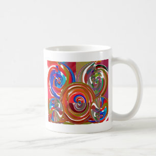 Caneca De Café Círculos da limpeza da aura - mandala 7 da