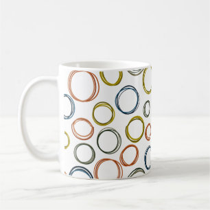 Caneca De Café Círculos de Boho