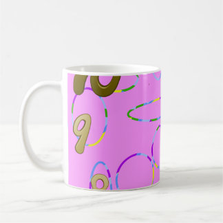Caneca De Café Círculos de Tempo do Café da Manhã Loops Magenta R