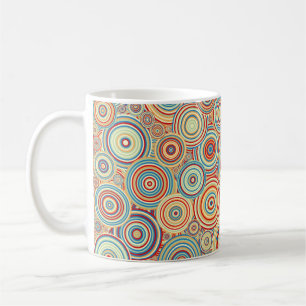 Caneca De Café Círculos distribuídos por cores abstrato Generic