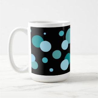Caneca De Café Círculos e Pontos Aqua