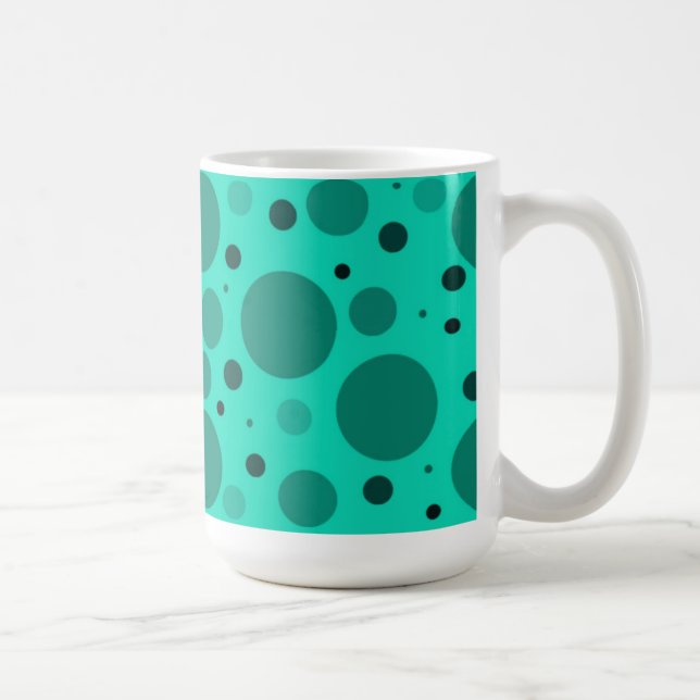 Caneca De Café Círculos e Pontos Aqua (Direita)