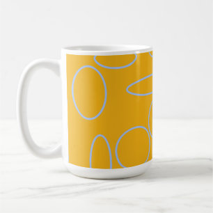 Caneca De Café Círculos Loops em Laranja