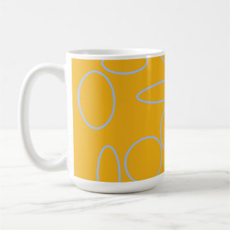 Caneca De Café Círculos Loops em Laranja
