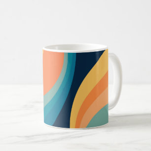 Caneca De Café Círculos retrorreflectores coloridos design