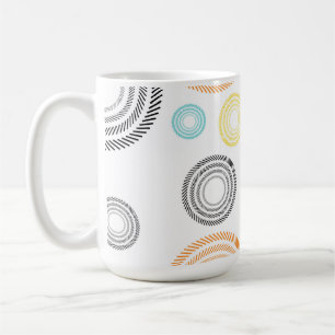 Caneca De Café Círculos simples, populares, modernos, legal