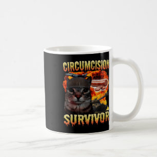 Caneca De Café Circuncisão Sobrevivência Engraçada Gato Memória B