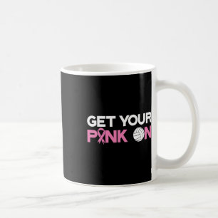Caneca De Café Cirurgia da fita cor-de-rosa do Volleyll do Cancer