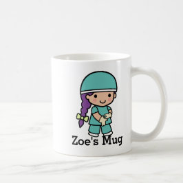 Caneca De Café Cirurgião Bonito em Escrubs