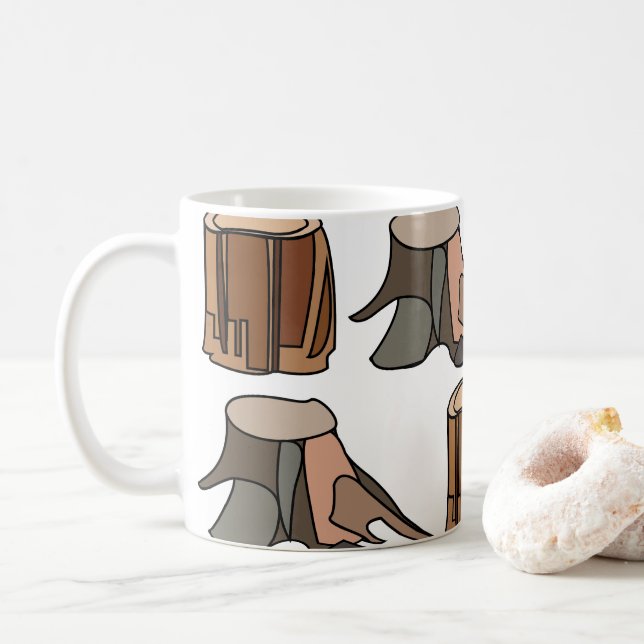 Caneca De Café Cirurgião de Árvore Arborista Toco de Árvore (Com Donut)