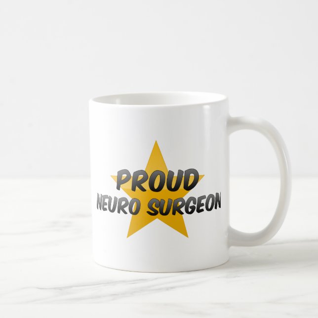 Caneca De Café Cirurgião Neuro orgulhoso (Direita)