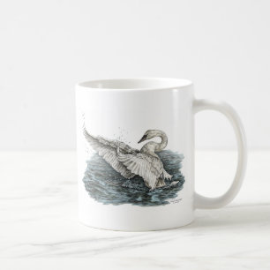 Caneca De Café Cisne branco na água