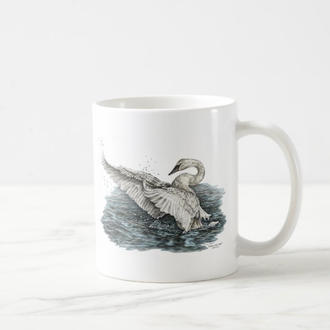 Caneca De Café Cisne branco na água (Direita)