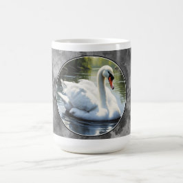 Caneca De Café Cisne Elegante está Nadando na Água