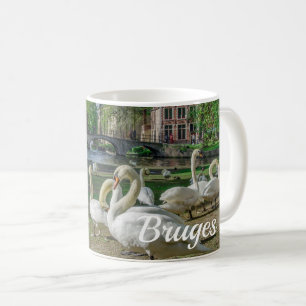 Caneca De Café Cisnes brancas de Bruges